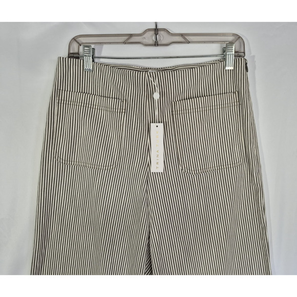 New w/Tag Trina Turk Whitewash/Gray Striped Cropped Fortunate Pant US 4 RT $248 - Picture 4 of 9